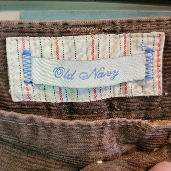 Y2K Old Navy Brown Corduroy Flare Jeans Pants - Picture 3 of 6